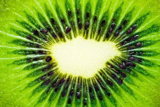Macro photo of a fresh kiwi
