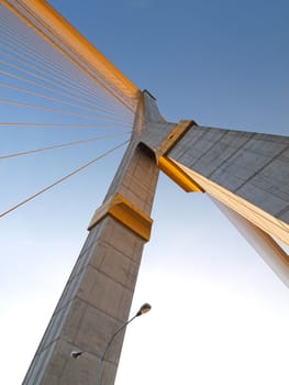 Mega sling Bridge,Rama 8, in bangkok Thailand         