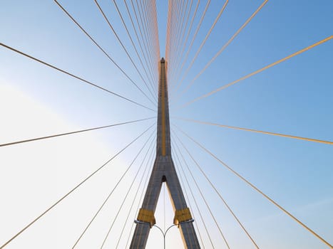 Mega sling Bridge,Rama 8, in bangkok Thailand         