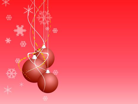 Cartoon  Christmas bell with background