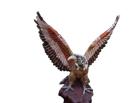 Sculpture of eagle at Maha Samanaram templein Petchburi ,Thailand (No trademark)