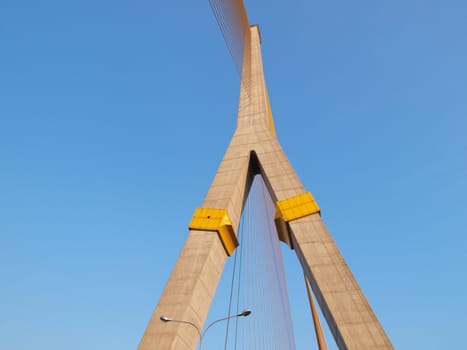 Mega sling Bridge,Rama 8, in bangkok Thailand         