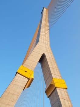 Mega sling Bridge,Rama 8, in bangkok Thailand         