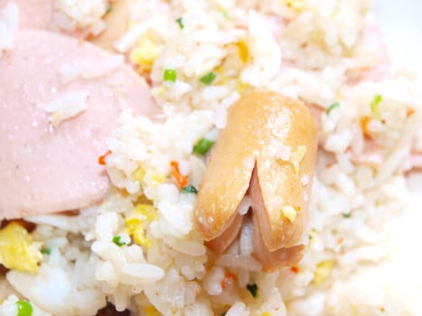 Fried rice  with sausage