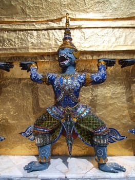 Thai Demon in Grand Palace , Bangkok Thailand 