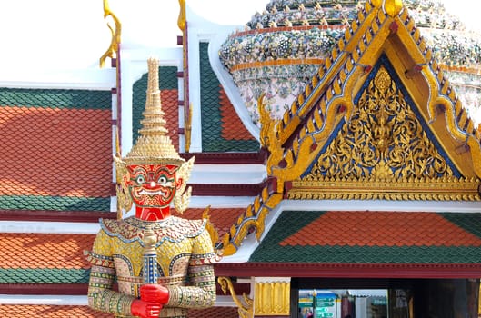 Thai Demon in Grand Palace , Bangkok Thailand 