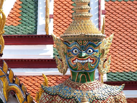 Thai Demon in Grand Palace , Bangkok Thailand 