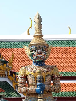 Thai Demon in Grand Palace , Bangkok Thailand 