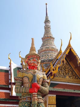 Thai Demon in Grand Palace , Bangkok Thailand 