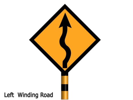 Signs that the path is winding simmer very careful driving in your car.