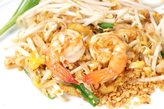 Thai food style , stir-fried rice noodles (Pad Thai)