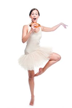 Photo young and beautiful ballerina