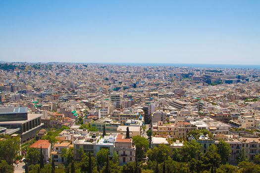 ocean of houses in Athens