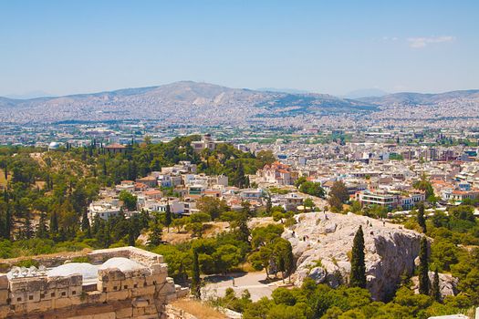 ocean of houses in Athens