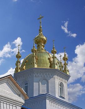 Church against a blue sky, East Europe