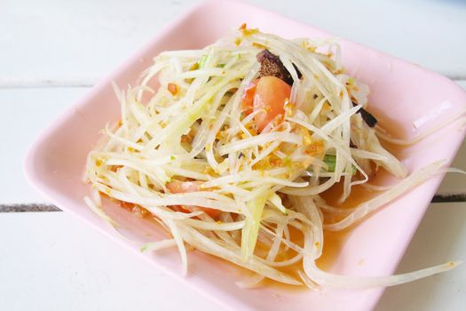 Somtum or Green Papaya Salad is the most popular dish in Thailand.