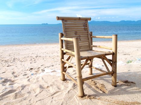 chairs on tropical beach