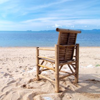 chairs on tropical beach