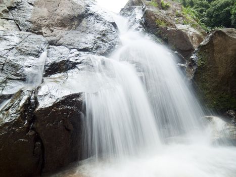 waterfall in the jungle, Koh Samui island, Thailand