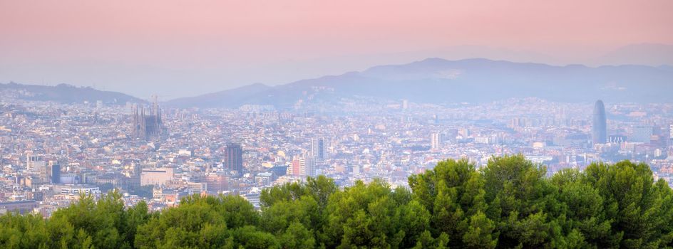 Panorama of Barcelona, Spain