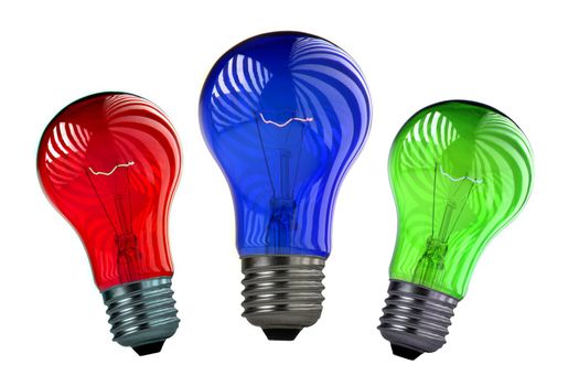Bulb on a write background
