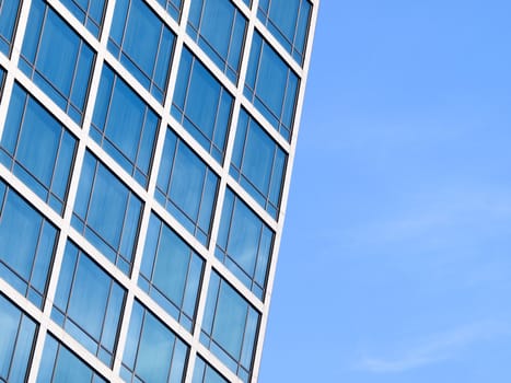 square pattern and the blue sky