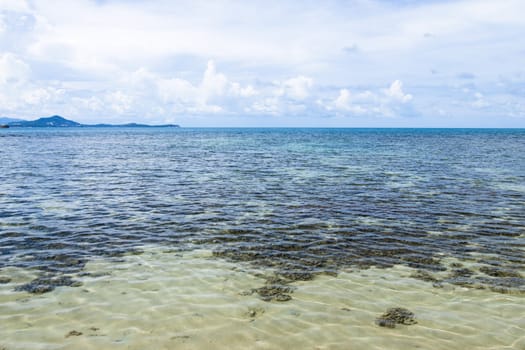 tropical seascape. Sky and sea.