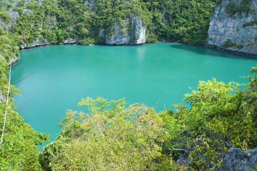 landscape bird eye view of angthong national marine park koh samui