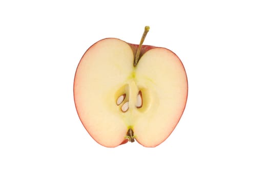 Apple in a cut on a white background