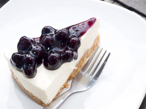 A Slice of Blueberry Cheesecake