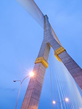 Mega sling Bridge,Rama 8, in bangkok Thailand