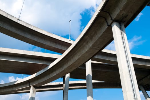 Bhumibol Bridge, The Industrial Ring Road Bridge in Bangkok, Thailand