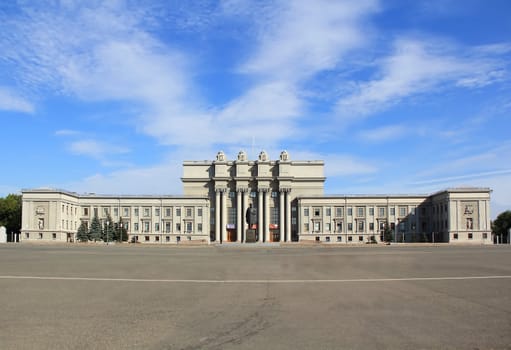Town landscape of opera and ballet theater in Russia