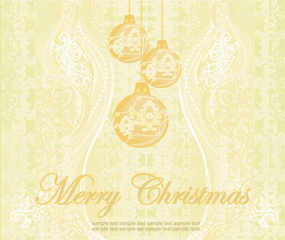elegant christmas background with gold baubles