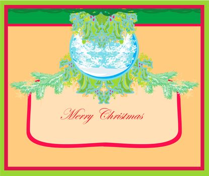 elegant christmas background with bauble