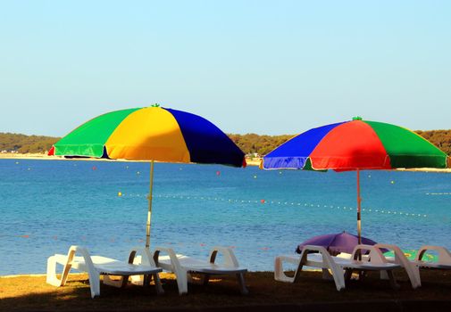 Happening on the summer beach.