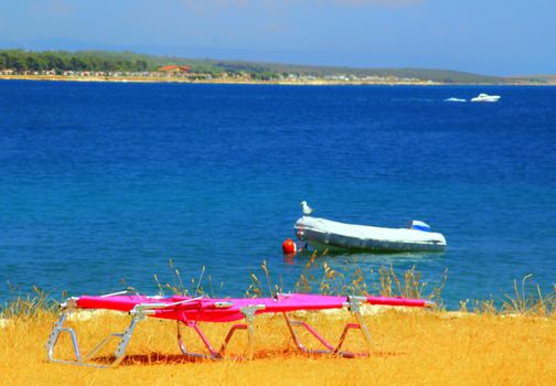 Happening on the summer beach.