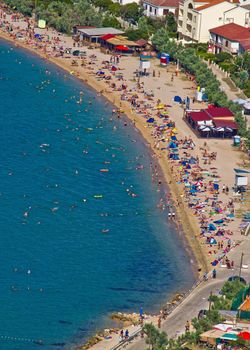 Sand beach on Island of Pag, Dalmatia, Croatia