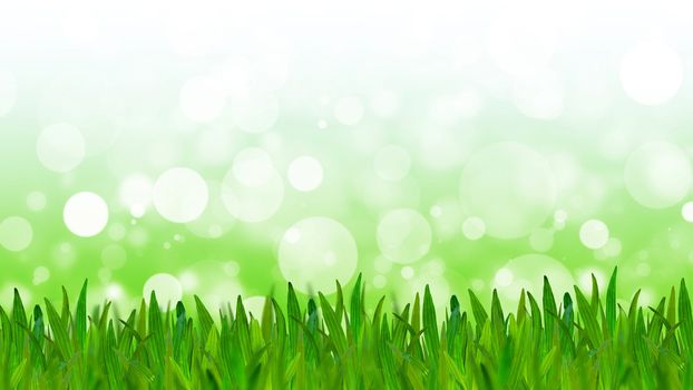 Abstract  green tone background with green grass