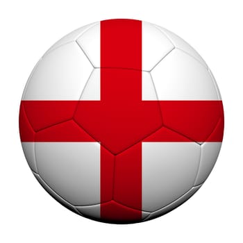 England Flag Pattern 3d rendering of a soccer ball 