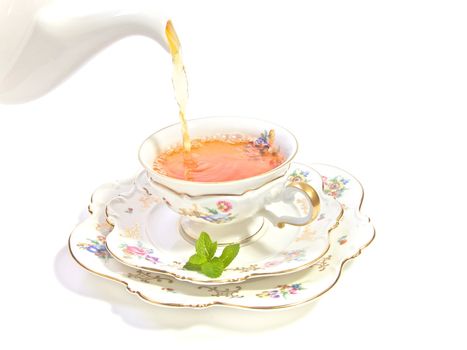 Delicate Porcelian cup of tea for a Refreshing High Tea
