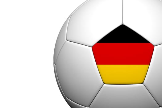 Germany Flag Pattern 3d rendering of a soccer ball