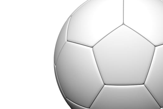 3d rendering of a soccer ball on white background