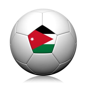 Jordan Flag Pattern 3d rendering of a soccer ball