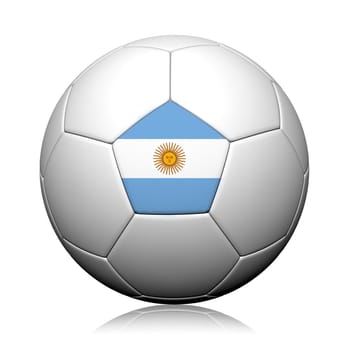 Argentina Flag Pattern 3d rendering of a soccer ball