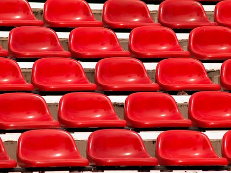 regular red seats in a stadium