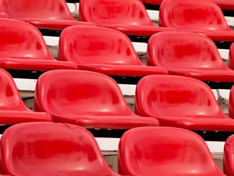 regular red seats in a stadium