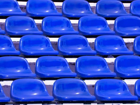 regular Blue seats in a stadium