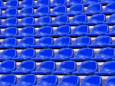 regular Blue seats in a stadium