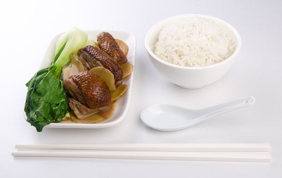 Duck with rice delicious asia food